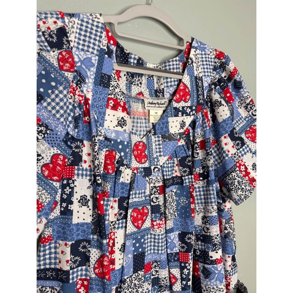 Vintage Anthony Richards Patchwork Nightgown Cott… - image 5